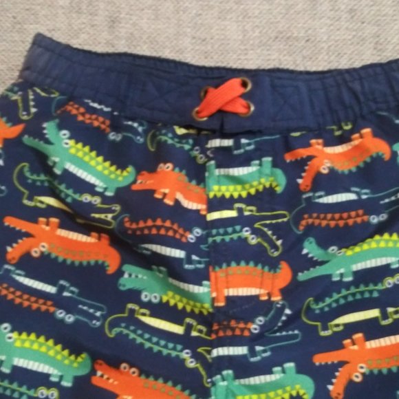 SIZE 18M Infant Toddler Boys Blue Swim Shorts Swim Trunks Colorful NEW - Picture 3 of 5